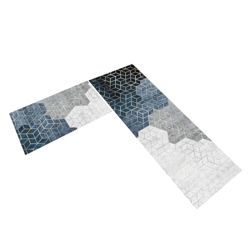 Image of UMAI Polyester Non-Woven Felt Bathroom Mat (2Pcs - 120 * 40cm & 60 * 40cm) Bath Mat | Anti Skid Mat for Bathroom Floor | Bathroom Accessories | Bathroom Mats Water Soak | Floor Mat (Multicolour)