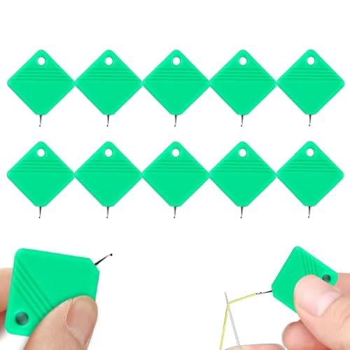Image of Automatic Needle Threaders for Hand Sewing, 2025 Upgrade Embroidery Floss, Sewing Machine Needle Threader, Sewing Supplies Tool, Fits All Needle Sizes (10, Green)
