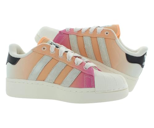 Image of adidas Superstar XLG Unisex Shoes Size 4.5, Color: Bliss Pink /Acid Orange /Cloud White