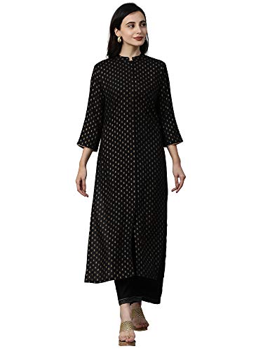 Image of INDO ERA Women's Viscose Rayon Quirky Straight Kurta(IE17KT5MR1852)