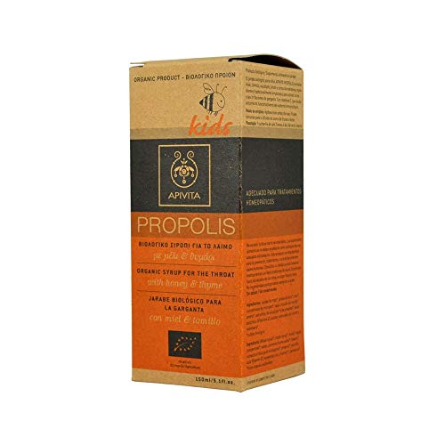 Apitiva Jarabe Orgánico Para La Garganta Para Niños Con Propolio Y Tomillo 150Ml Novedad