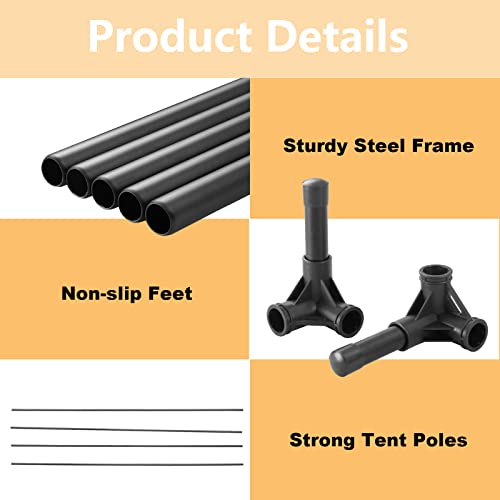 Sweetbin S/M/L Outdoor Elevated Dog Cot With Canopy & Side Shade For Camping Small Medium Dogs (Carry Bag), Portable Cooling Raised Dog Bed With And Side For Beach thumb #4