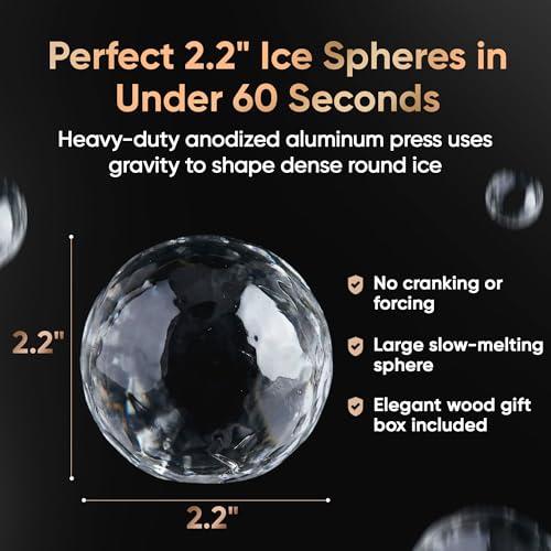 Molde de hielo esférico grande de aluminio anodizado miniatura 2