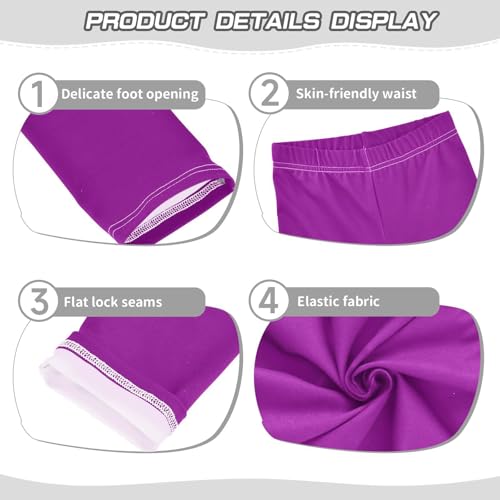 GuoChe Dark Magenta Purple Teen Girls Shorts Cotton Cartwheel Shorts Gymnastics Leotards for Performance3