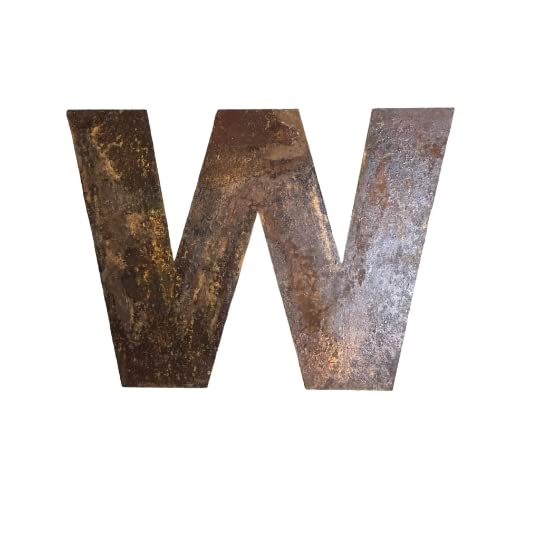 12" Rusty Metal Fat Font Letters A-Z 0-9 (W)