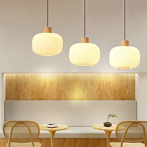 Lámpara de techo de madera para iluminar estancias apagadas con estilo artístico 3