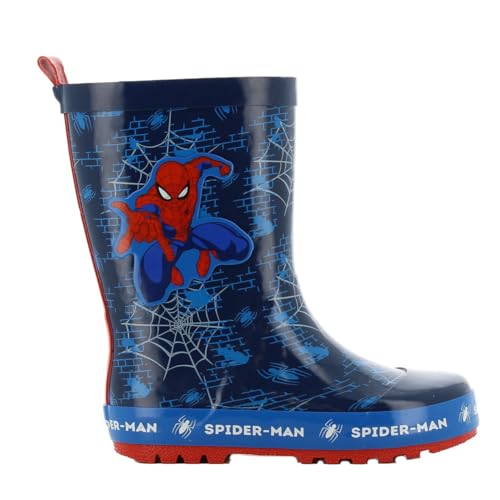 Leomil Spiderman Botte de Pluie Enfant Bottes 28, Pour les jours humides, Bleu