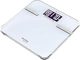 BOSTON TECH ME-103 Báscula Inteligente Alta precisión, Báscula de Baño Digital, Diagnóstico Peso Corporal Masa Muscular Grasa Corporal , Visceral Agua corporal Masa ósea y Metabolismo activo (Blanco)