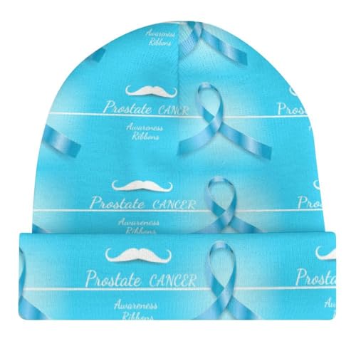 Prostate Cancer Awareness Month Kids Beanie Hat for for Girls Boys Children Cap Winter Knitted Chemo Cancer Headwear Accessories Gifts Decoration Black4