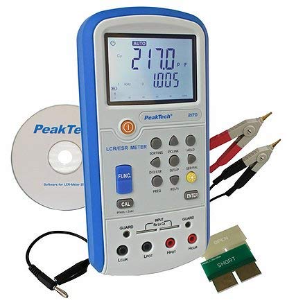 Peaktech P2170 LCR Meter with included accessories