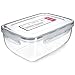 Dose di armadio kadax con coperchio, click-it, contenitore alimentare in plastica, adatto per frigorifero, microonde, congelatore, scatola di stoccaggio, , trasparente/grigio (rettangolare 2,3 litri)