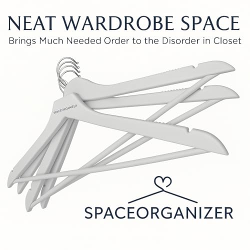 Image of 360-Degree Rotating Clothes Hanger, Multi-Purpose Wardrobe Organizer for Pants and Suits (Non Slip Suit Clothes Hanger-Grey, 5PCS)