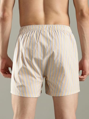 Image of Yellow Striped Mid Rise Boxer