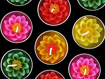 Candle : Handmade Candles:scented Lotus Tealight Candles in Metal Cups for Home, Party Decoration, Gift, Souvenir(10 Pieces)