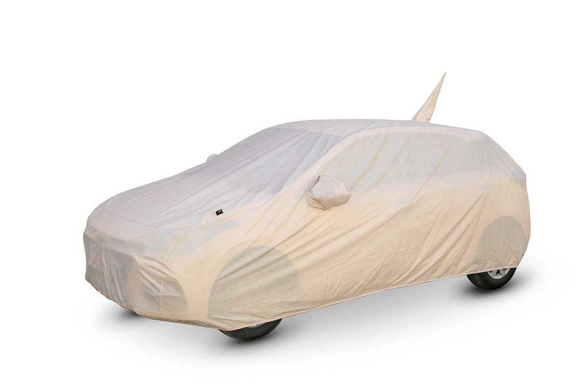 Soft X Dust Proof Car Body Cover with Mirror and Antenna Pocket for Jeep Compass, Pink