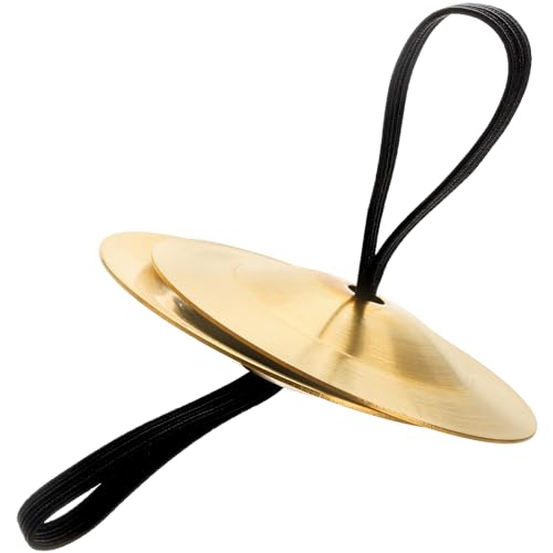 Foraineam FR-FINGERCYMBALS-12PC 12 Pieces Finger Cymbals Belly Dancing Finger Zills Gold Musical Instrument Rhythm Maker Brass Finger Dance Zills thumb #4
