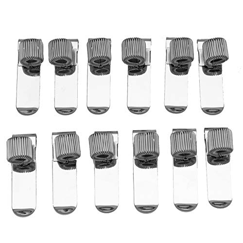 DTXLX Stifthalter aus Metall,Stifthalter Clips,Stifthalter mit Taschenclip für Notebook und Zwischenablage (12 Stück Silber, vertikale Einloch-Einfügung) Cover