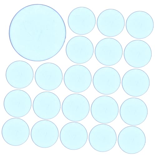 SUPVOX 100pcs Bingo Chips Transparent Counting Discs for Math Learning Group Games Plastic Game Markers for Poker Bingo and Classroom Activities