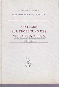 Hardcover Festgabe Zur Eroffnung Des Neubaus in Berlin [German] Book