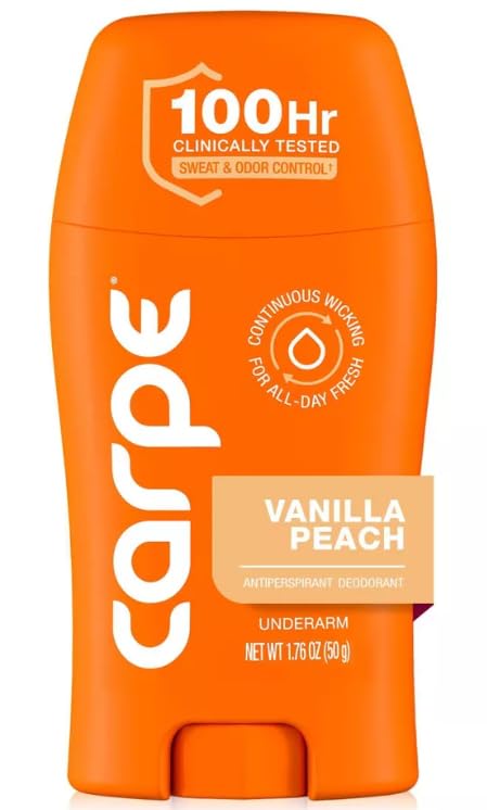 Carpe Women's 100HR Sweat & Odor Control Antiperspirant Deodorant - Vanilla Peach - 1.76oz