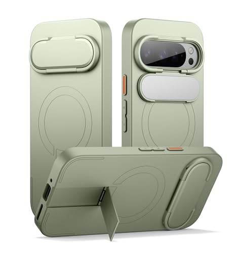 SURITCH �}�O�l�b�g���P�[�XGoogle Pixel 9 Pro XL�Ή� �J�����J�o�[&���߉\�ȃ��^���L�b�N�X�^���h�t�� �ϏՌ��o���p�[�P�[�X �X�����ی�J�o�[ Pixel 9 Pro XL�p - �J�[�L�O���[��