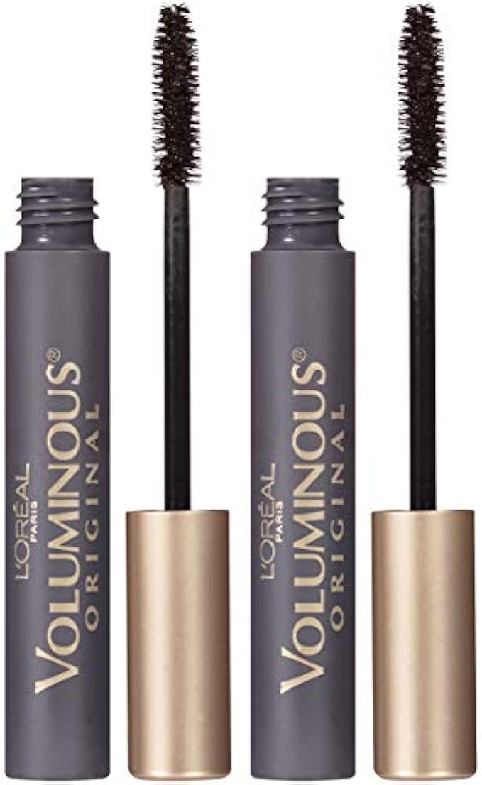 L'Oreal Paris Makeup Voluminous Original Volume Building Mascara, Black, 2 Count