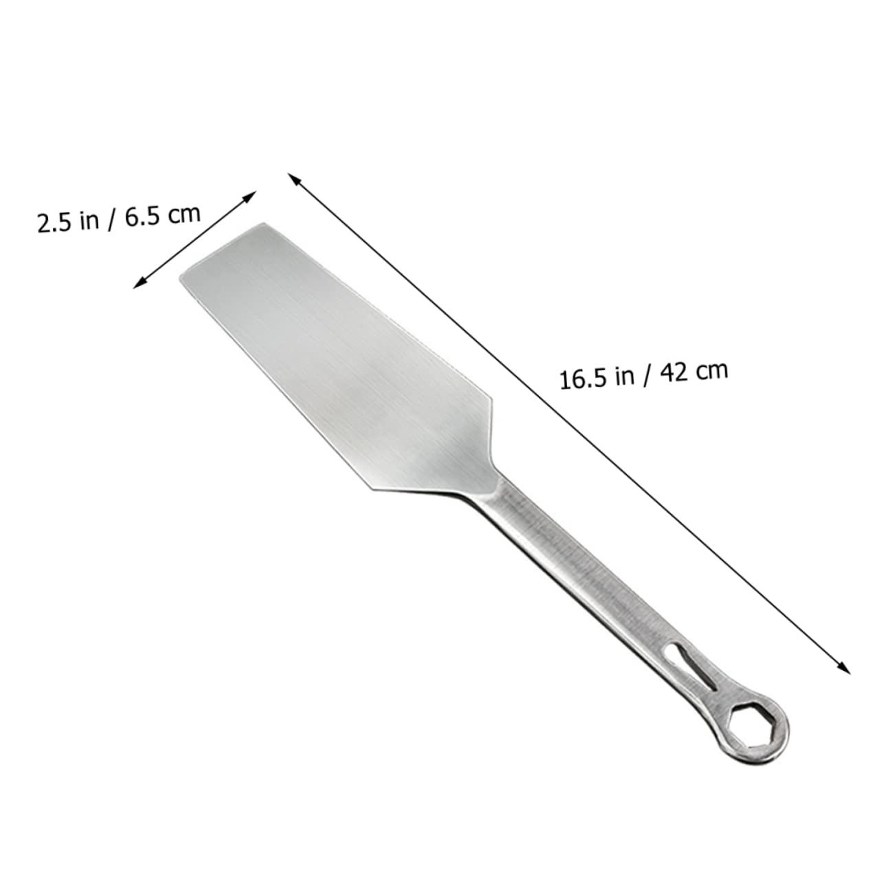 Cazzuola da Muratura in Acciaio Inox Argento per Livellare Cemento | Sagoma Cemento, Finitura per Edilizia, Taglio Putty e Rasatura Impugnatura Tonda