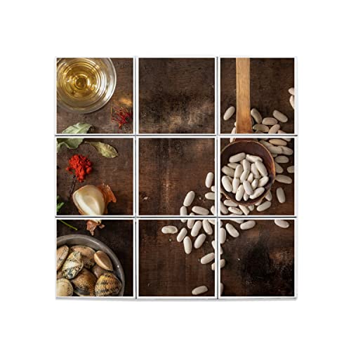Carreaux céramique cuisine espagnole 45x45 credence murale art culinaire