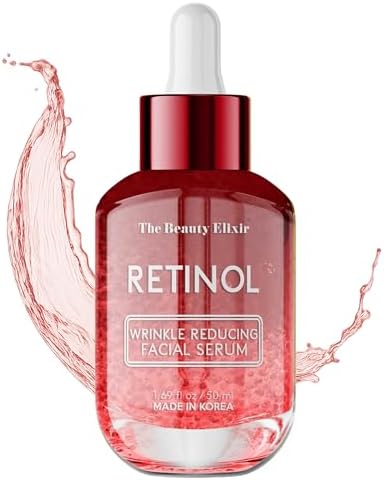 The Beauty Elixir Retinol Serum For Face - Dermatologist Tested, Anti-Aging, Fine Lines & Wrinkles & Post-Acne Marks Treatment - Clean Beauty, Cruelty-Free Korean Skin Care for All Skin Types - 1.69oz