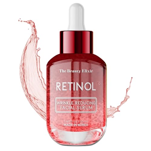 The Beauty Elixir Retinol Serum For Face - Dermatologist Tested, Anti-Aging, Fine Lines & Wrinkles & Post-Acne Marks Treatment - Clean Beauty, Cruelty-Free Korean Skin Care for All Skin Types - 1.69oz
