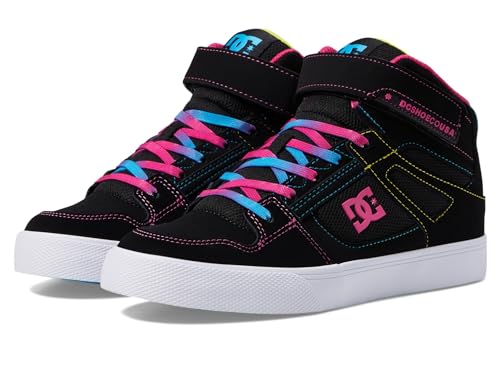 DC Shoes Girl's Dc Unisex-Child Pure High Top Ev Skate Shoes with Ankle Strap and Elastic Laces