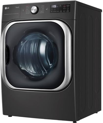 LG 9.0 cu. ft. Vented Smart Stackable Electric Dryer in Black Steel with TurboSteam and Sensor Dry Technology - Thumbnail 4
