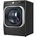9.0 cu. ft. Vented Smart Stackable Electric Dryer in Black Steel with TurboSteam and Sensor Dry Technology