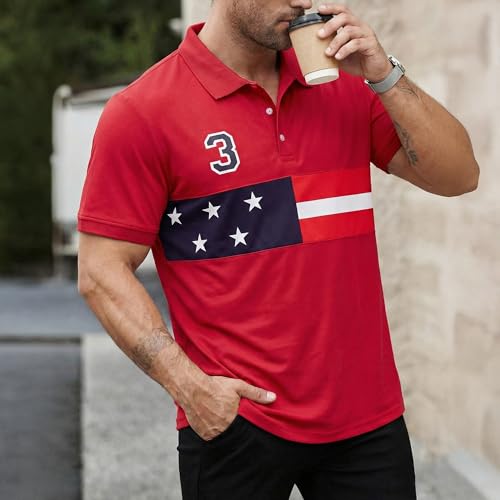 Image of Men's Polyster Stretchable Polo T-Shirts Half Sleeves Regular Fit T-Shirt for Everyday Wear