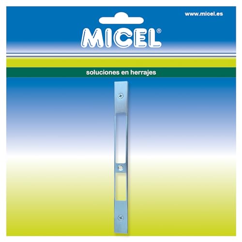 MICEL - 92701 - Cerradero Doble Europeo de Acero Inoxidable, acabado Inoxidable, 225 x 22 x 5 mm