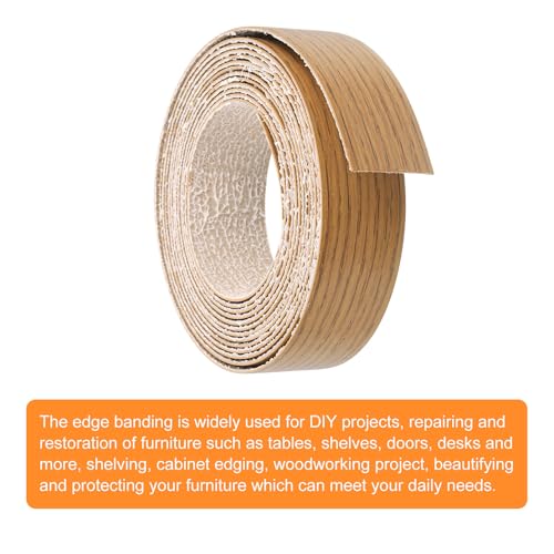 QUARKZMAN Kantenband, 28mm x 3,08m Vorgeleimtes Holzfunierkantenband zum Aufbügeln für Schrankreparatur Möbelrestaurierung, Teak