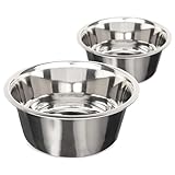Neater Pet Brands 9 Cup (72 oz.) Stainless Steel Dog Bowls, Set of 2 Neater Feeder Replacement Bowls (Large Deluxe Model), Dog Food Bowl or Water Bowl, Dishwasher Safe Metal Dish for Large Dogs