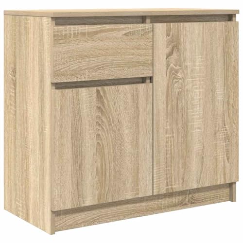Buffet avec tiroir chêne sonoma 71x35x65 cm bois d ingénierie