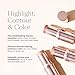 Josie Maran Blushing Argan Multi-Use Make Up Stick - Lip, Eye & Cream Blush Stick - Argan & Mineral-Based Pigments - Soft & Smoothing Moisture - Sheer & Luminous Color (4 Pieces)