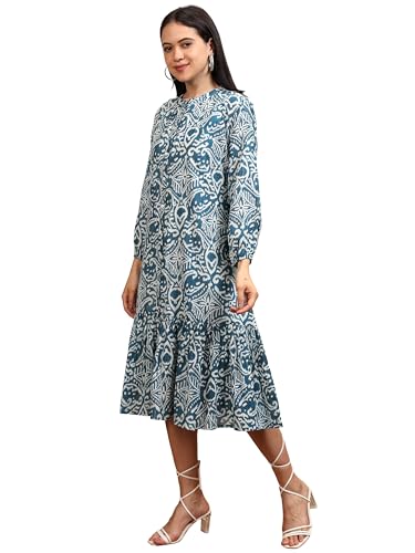 Image of Vishudh Women's Dress & Dupatta Set | Ready-to-Wear Indian Outfit for Women | Coordinate Fashion for Indian Celebrations