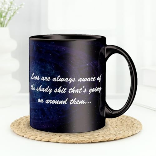 Image of Leo Zodiac Coffee Mug - Black Ceramic Astrology Horoscope Tea Cup with Inspirational Quotes - Birthday Gift for Leo Sign Friends, Family & Astrology Lovers