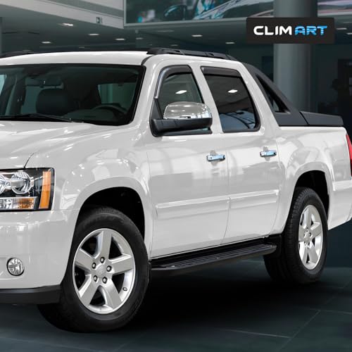 Image of CLIM ART in-Channel Incredibly Durable Rain Guards for Chevrolet (Chevy) Avalanche 2007-2013, Original Window Deflectors, Vent Window Visors, Vent Deflector, 4 pcs. - 607179