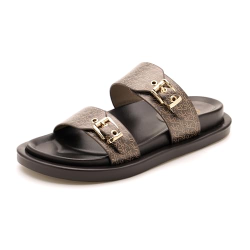 Image of U.S. POLO ASSN. Maria Black Footbed Flats With Monogram Logo