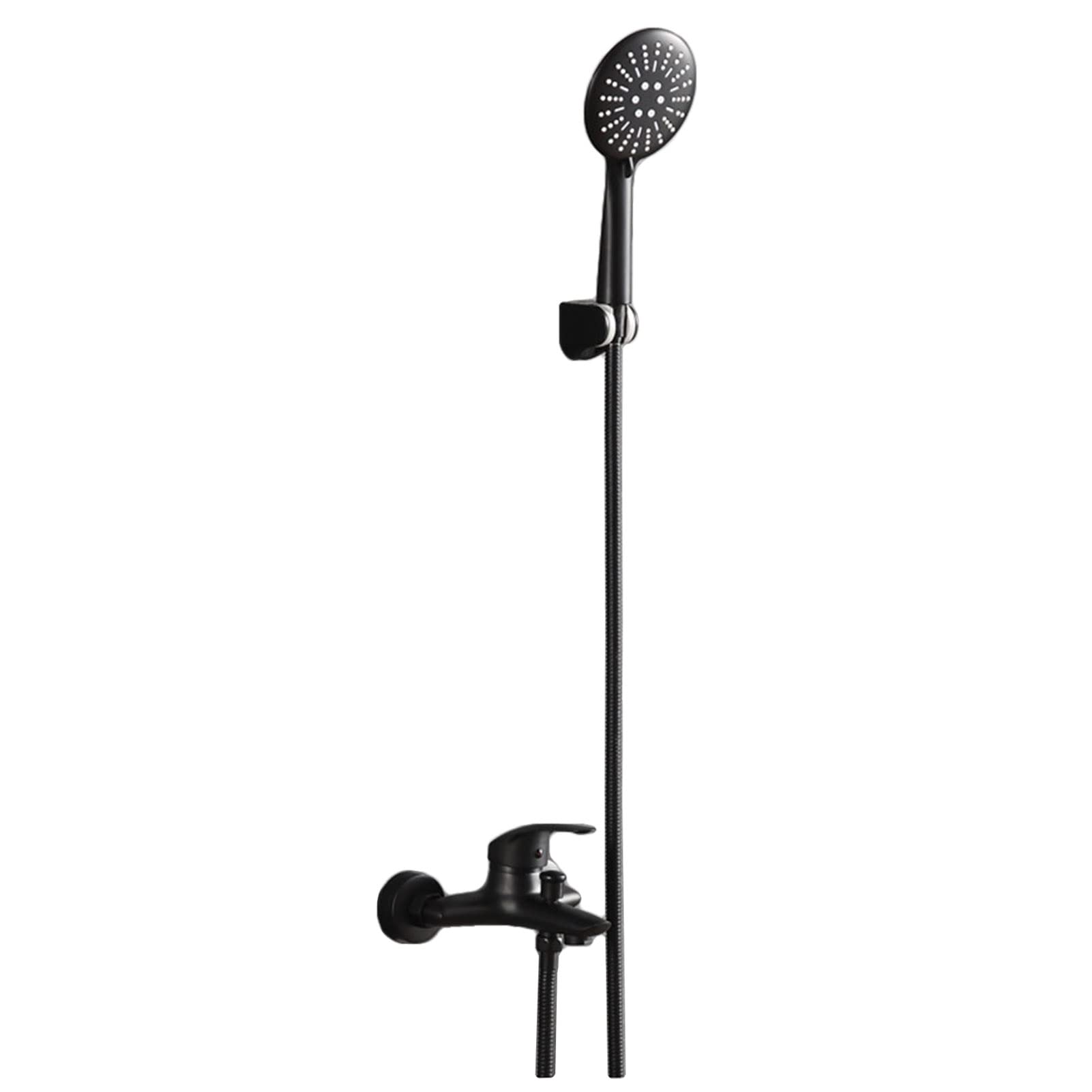 AYCDL Shower Head, High Pressure Rainfall Shower Head/Handheld Combo with 60inch Hose Adjustable Anti-leak Shower Head with Holder, Matte Black,size_name-B