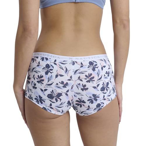 Image of Nautica Women's Cotton Boyshort Underwear Set, 5-Pack