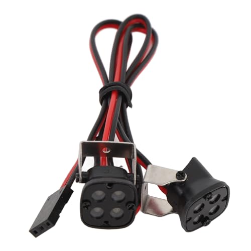UPALDHOU Experiencia de Conducción Mejorada, Compatibilidad Versátil, Base de Soporte Ajustable RC RC Luz de Techo Rectangular con 4 Cabezales de Luz LED 2 para 1:10 Crawler, Adecuado para Axial