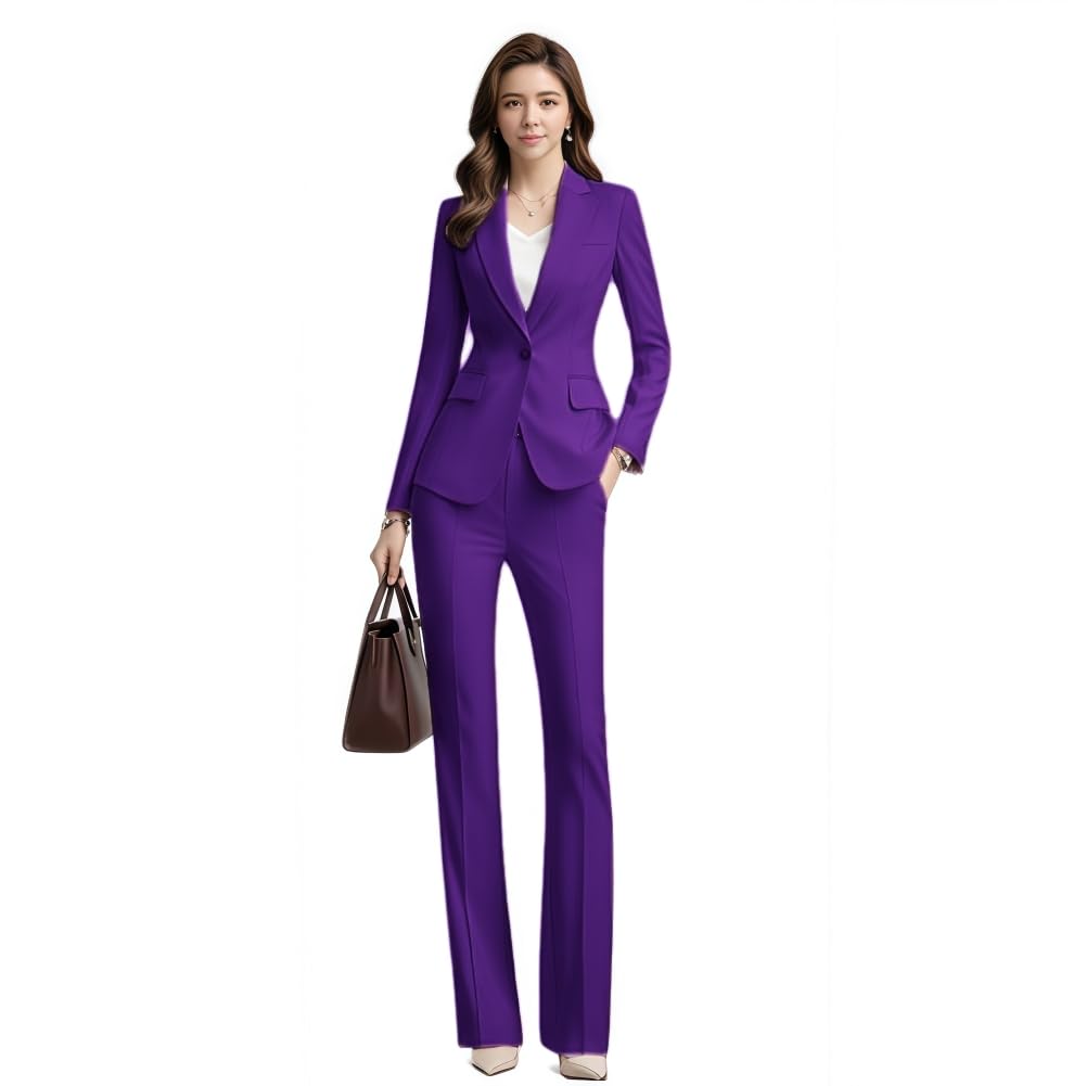 Business Suits for Women Tuxedo 2 Piece Set Pant Suits for Women Dressy Wedding Guest
