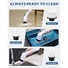 Electric Spin Scrubber for Cleaning - Upgraded Cordless Cleaning Brush Scrubber - IPX7 Waterproof Power Scrubber with 7 Brush Heads, Extended Handle and 2 Speeds for Bathroom Shower Bathtub Floor