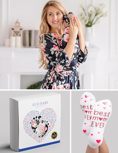 Image of Mommy and Me Robe and Swaddle Set | Maternity Robe Matching Baby Girl, Boy