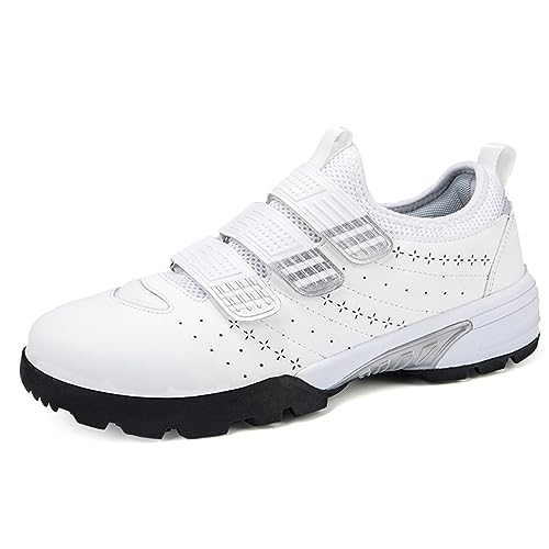 ONAIC Waterproof Golf Shoes for Mens Spikeless Leather Sneakers Comfortable Lightweight for Golf Training - Main Image